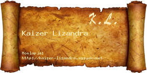 Kaizer Lizandra névjegykártya